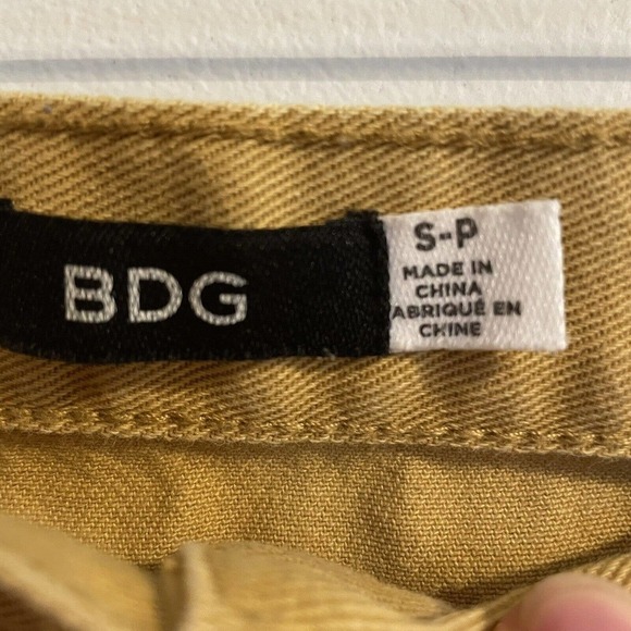 Urban Outfitters BDG Size Small Snap Front Mini Skirt A-Line Mustard Boho - Picture 4 of 6